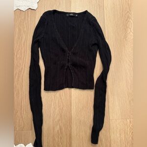 Miaou Black Long Sleeve Top